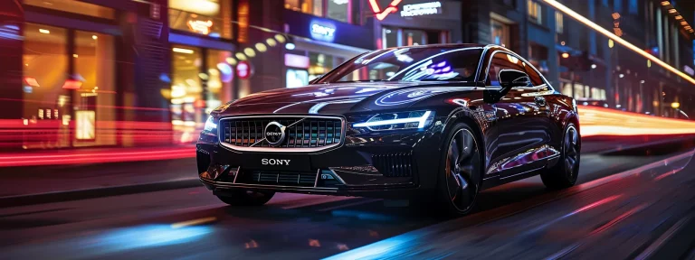 a sleek, polished car gleaming under bright lights with a loyalty rewards card displayed prominently on the windshield.