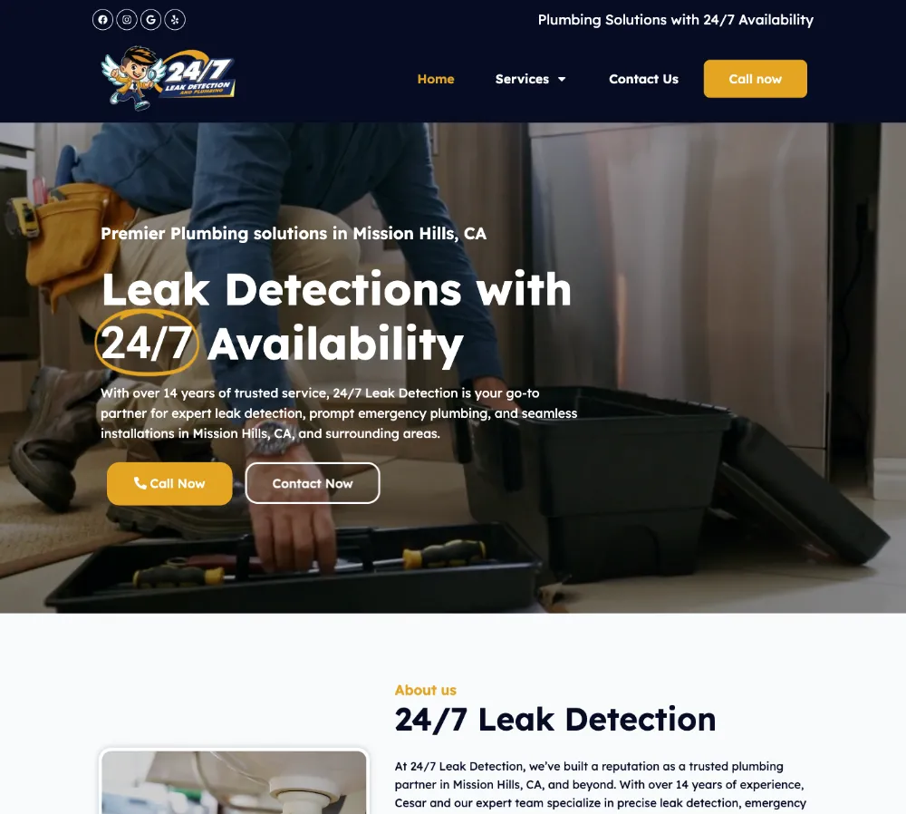 24-leakdetection-scr A Home services web design