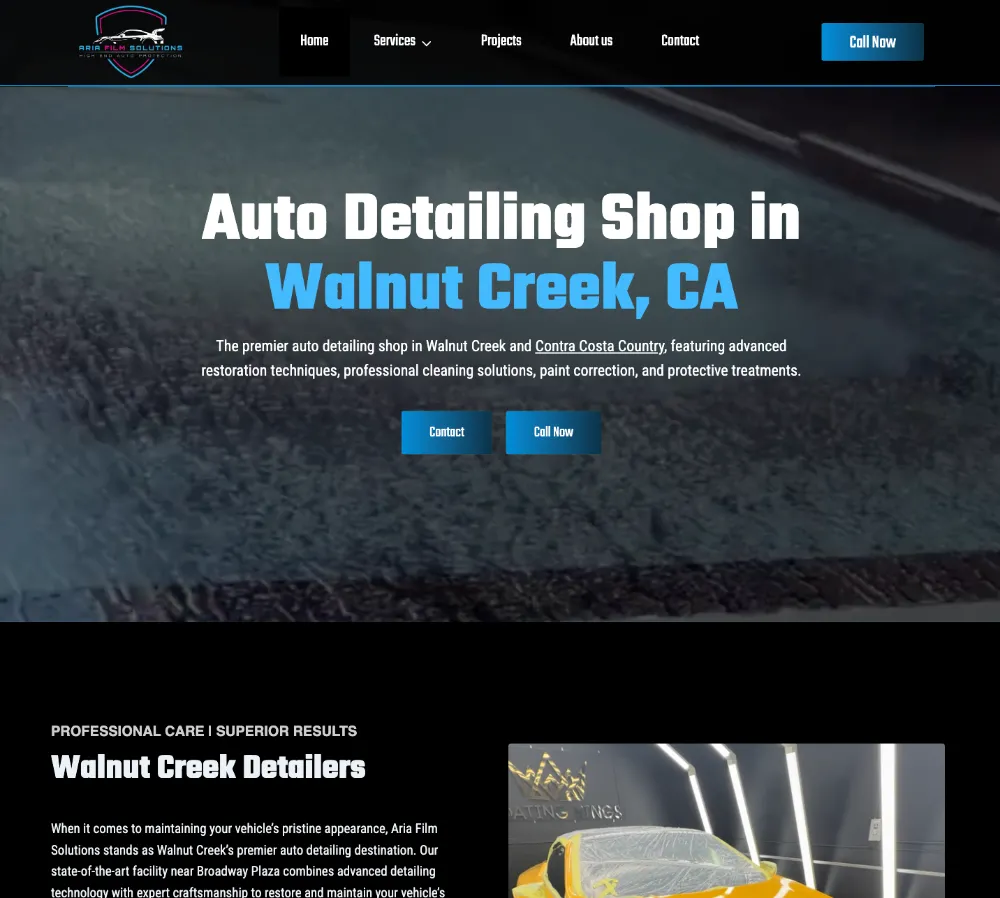 ariafilmsolutions-scr a car detailing website