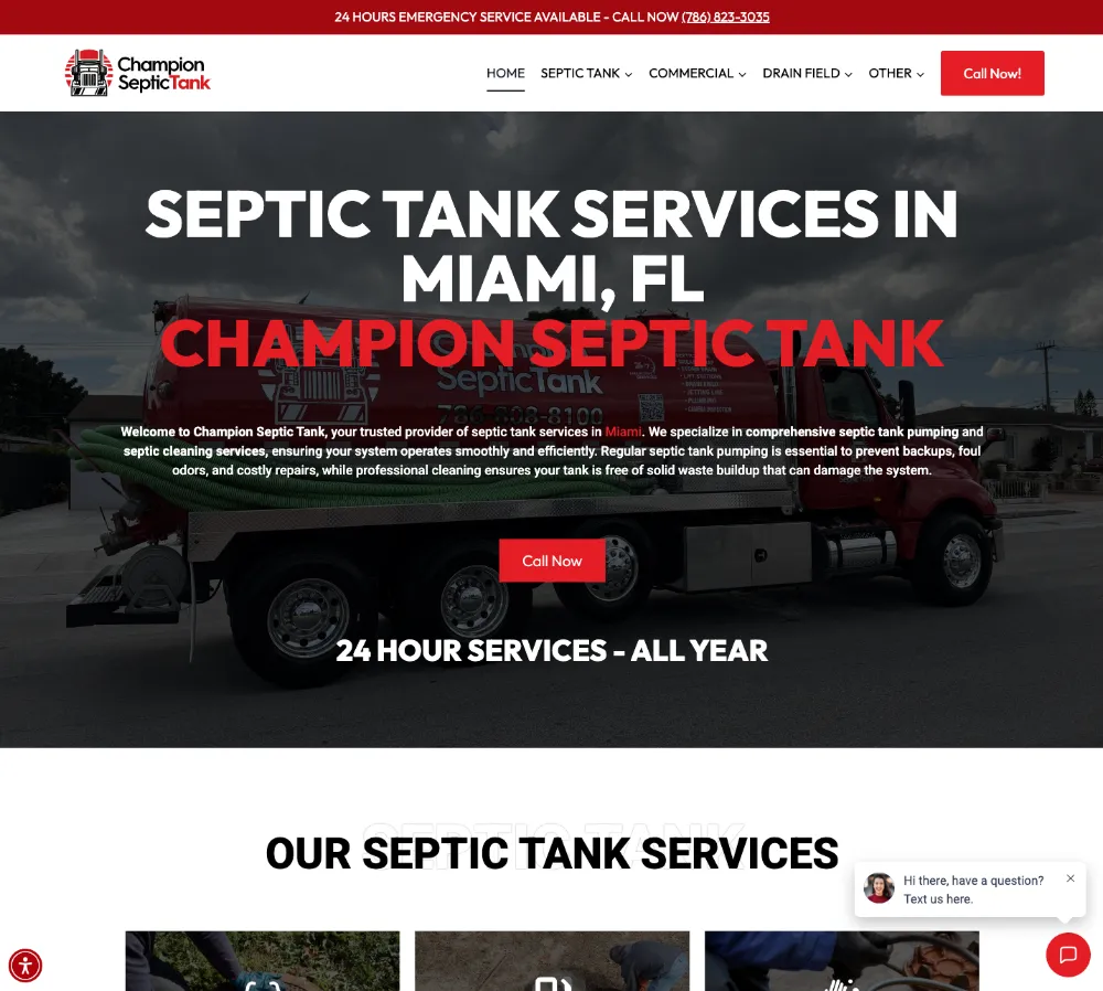 championseptictank-scr A Home services website