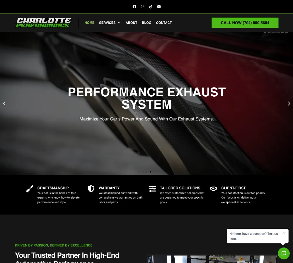 charlotteperformance-scr a car detailing web design