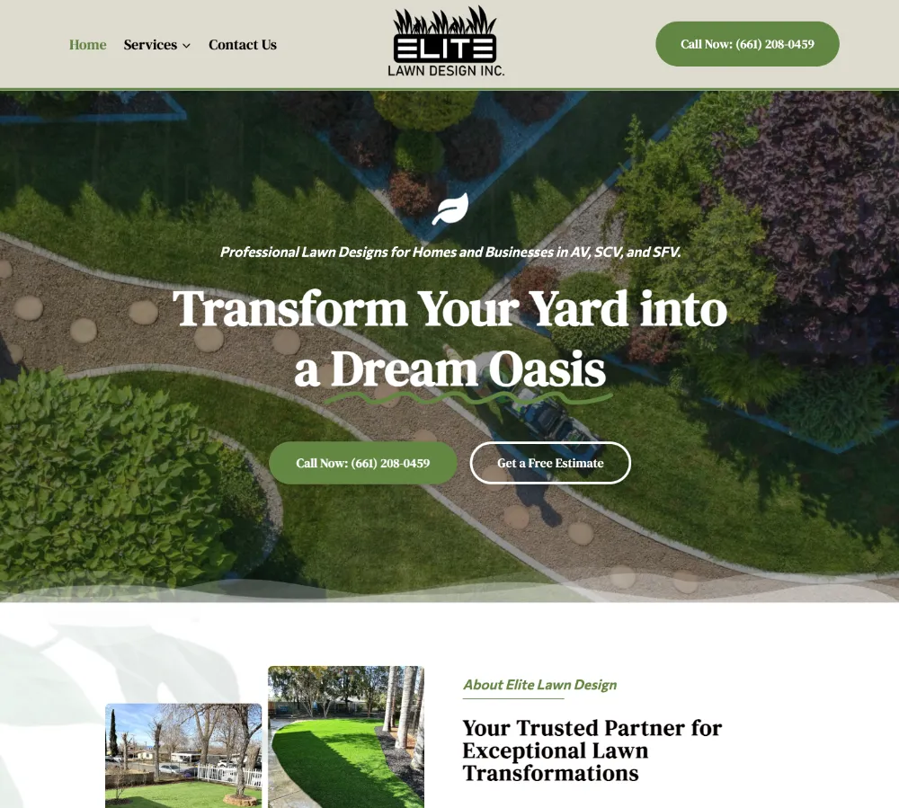 elitelawndesign-scr A contractors web design