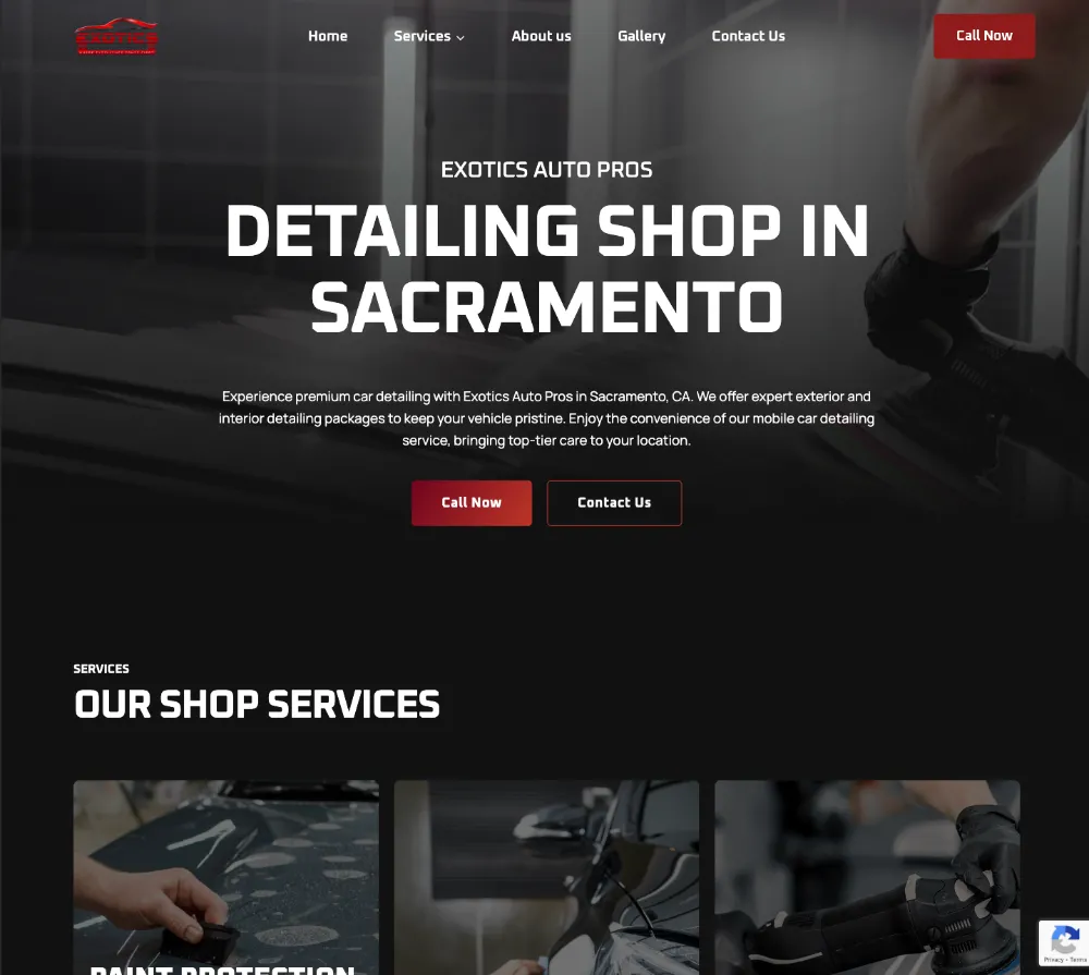exoticsautopros-scr a car detailing web design