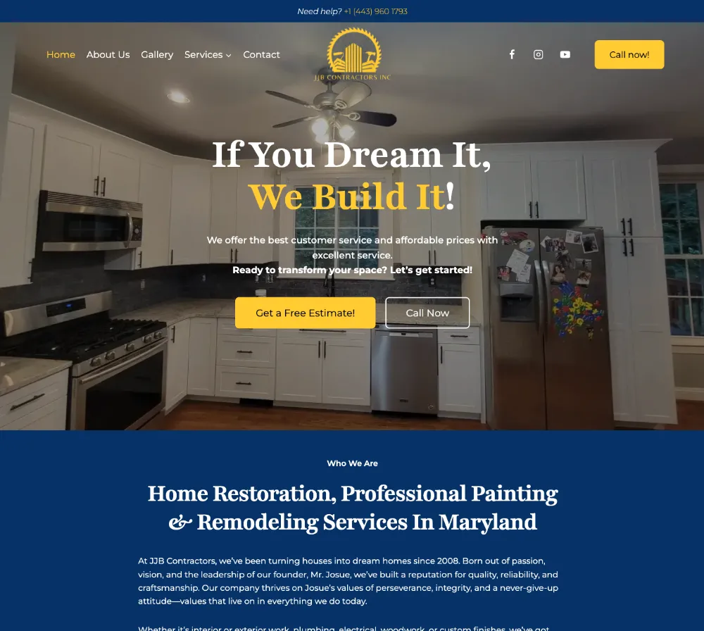 jjbcontractorsdmv-scr A contractors web design