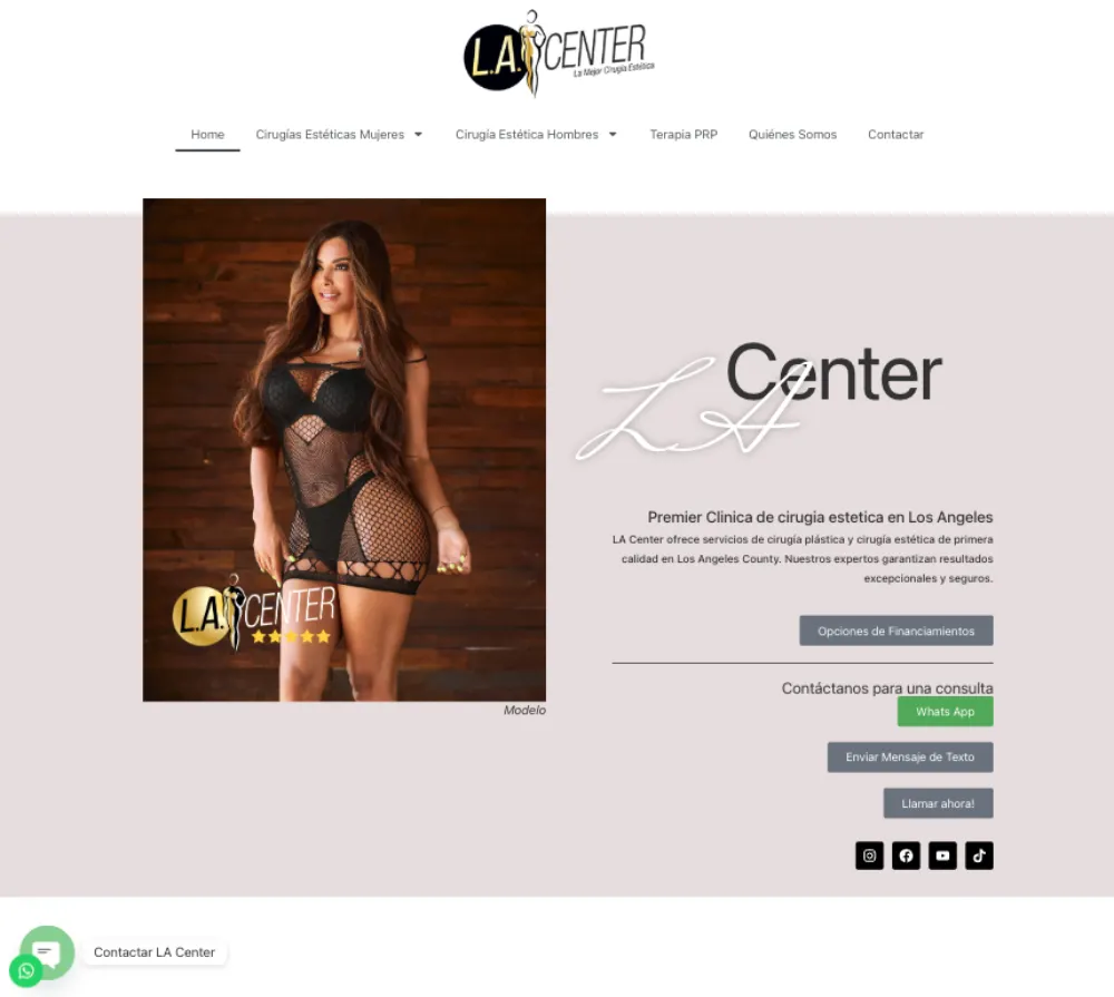 lacenter Health & beauty website