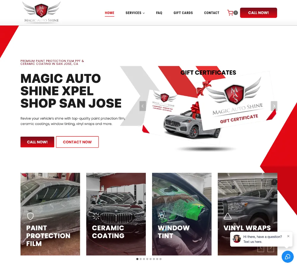 magicautoshine-scr a car detailing web design