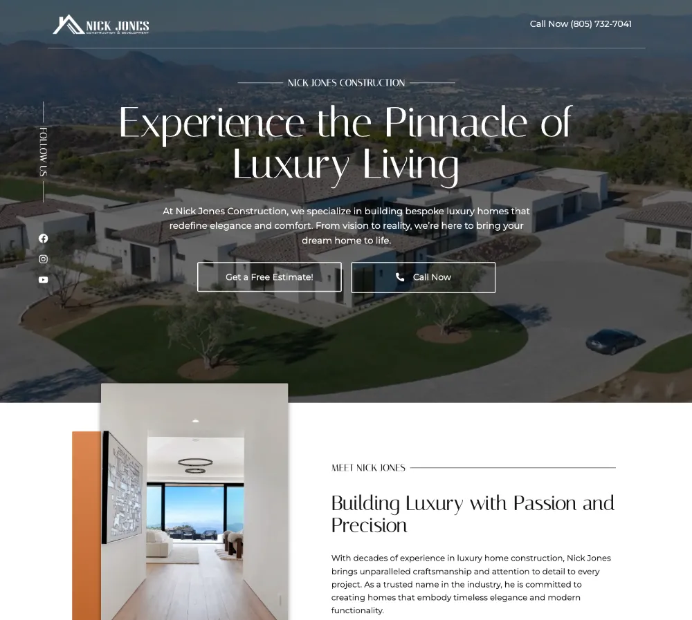 nickjonesconstruction-scr A contractors web design