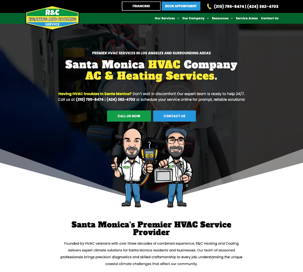 rchvacservices-scr A Home services web design