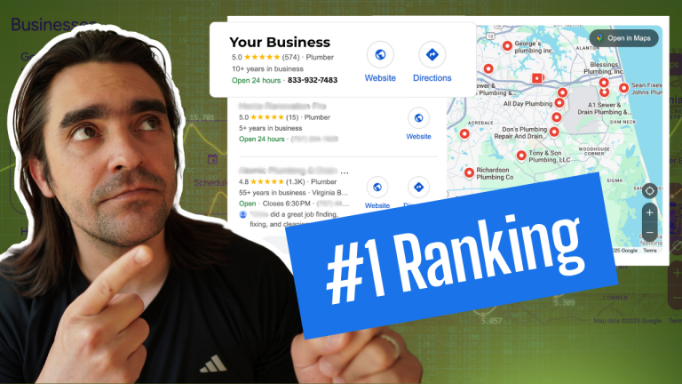 Javiel Uria pointing to the #1 Ranking Business on Google Maps